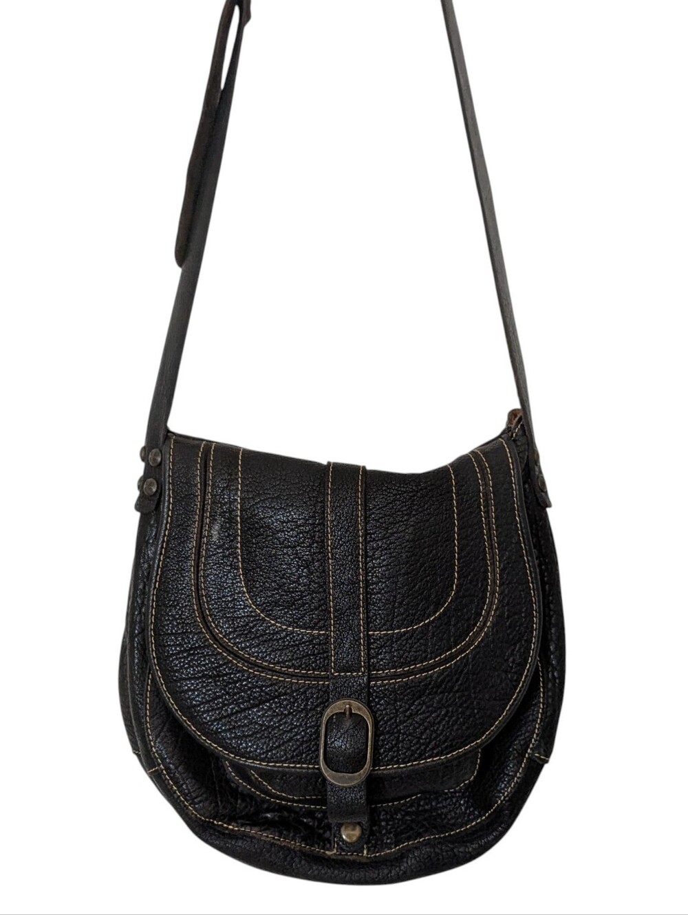 Patricia Nash Leather Saddle Bag